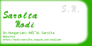 sarolta modi business card